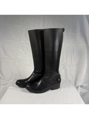 Frye Melissa Button Inside Zip Tall Riding Boot Black Leather Women’s Size 6